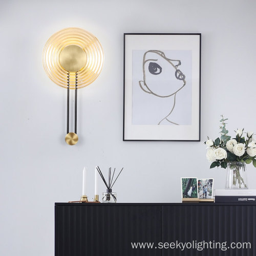 LED Glass Plate Modern Wall Lamp Design